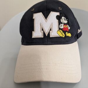 Walt Disney World Parks Baseball Hat Mickey Mouse Big M Unisex Strap Back Blue